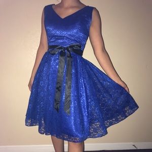 Blue knee dress